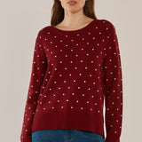 Louis Sweater - Burgundy Jacquard