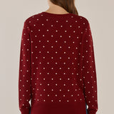 Louis Sweater - Burgundy Jacquard