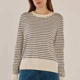 Louis Sweater - Cream/Black Stripe