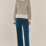 Louis Sweater - Cream/Black Stripe