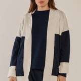 Chase Cardigan - Navy/Cream
