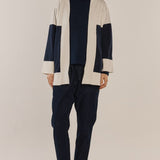 Chase Cardigan - Navy/Cream