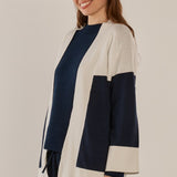 Chase Cardigan - Navy/Cream