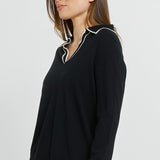 Makenna Polo Sweater - Black