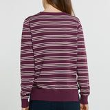 Lenore Sweater - Wine/Pink Stripe