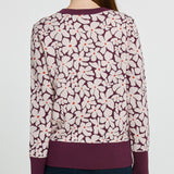 Maisie Sweater Wine Petal Jacquard