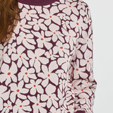 Maisie Sweater Wine Petal Jacquard