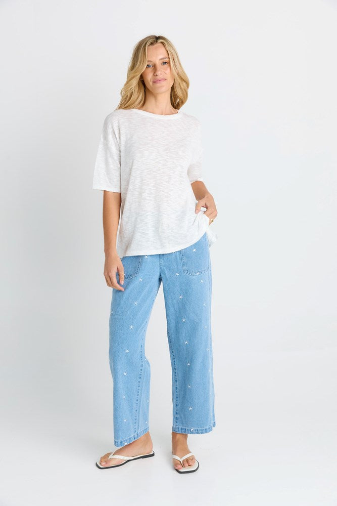 Eleni Knit Tee - White