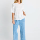 Eleni Knit Tee - White