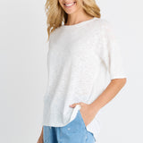 Eleni Knit Tee - White