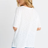 Eleni Knit Tee - White