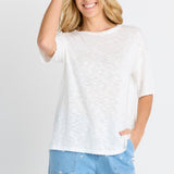 Eleni Knit Tee - White