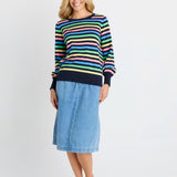 Indie Knit Sweater - Rainbow Stripe
