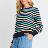 Indie Knit Sweater - Rainbow Stripe