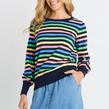Indie Knit Sweater - Rainbow Stripe