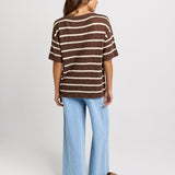 Aries V-Neck Knit Top - Chocolate