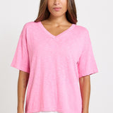 Aries V-Neck Top - Pink | Betty Basics