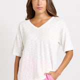Aries V-Neck Top - White | Betty Basics
