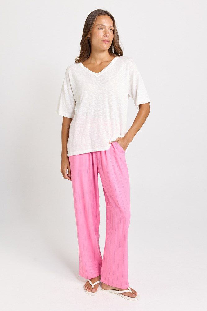 Aries V-Neck Top - White | Betty Basics