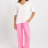 Aries V-Neck Top - White | Betty Basics