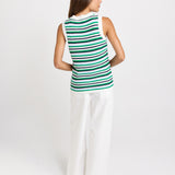 Roni Knit Tank - Blue/Green Combo