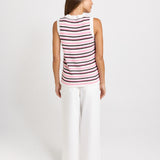 Roni Knit Tank - Chocolate/Pink Combo
