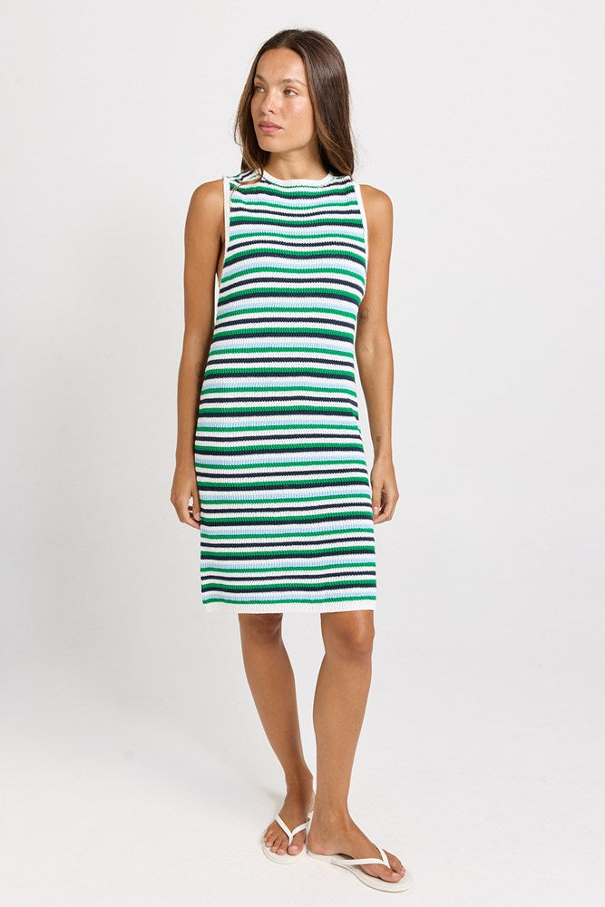 Mandy Tank Dress - Blue/Green Combo | Betty Basics