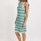 Mandy Tank Dress - Blue/Green Combo | Betty Basics