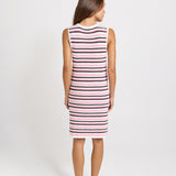Mandy Knit Tank Dress - Chocolate/Pink Combo