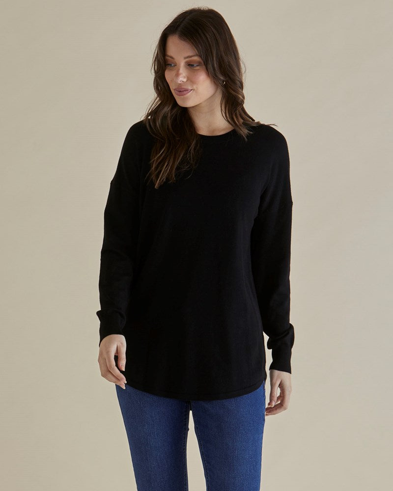 Sophie Knit Jumper Black – Betty Basics