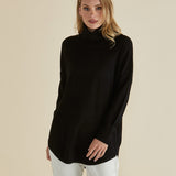 Fleur Roll Neck Jumper - Coffee