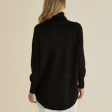 Fleur Roll Neck Jumper - Black