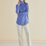 Fleur Roll Neck Jumper - Powder Blue