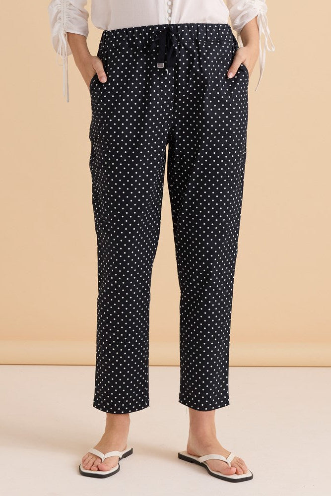 Kenzie Jogger - Navy Polkadot