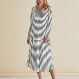 Misha Dress - Petrol Stripe