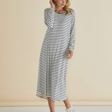 Misha Dress - Petrol Stripe