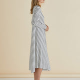 Misha Dress - Petrol Stripe