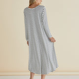 Misha Dress - Petrol Stripe