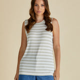 Positano Tank - Gold Stripe
