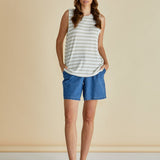 Positano Tank - Gold Stripe