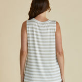 Positano Tank - Gold Stripe