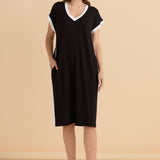 Tula T-Shirt Dress - Black/White