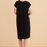 Tula T-Shirt Dress - Black/White