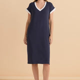 Tula T-Shirt Dress - Petrol/White