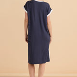 Tula T-Shirt Dress - Petrol/White