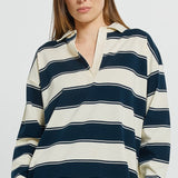 Roland Rugby Top - Navy/Off White