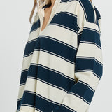 Roland Rugby Top - Navy/Off White