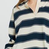 Roland Rugby Top - Navy/Off White