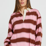 Roland Rugby Top - Pink/Choc
