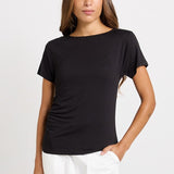 Victoria Viscose Tee - Black | Betty Basics